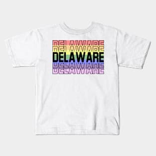 Stacked Delaware Gay Pride Kids T-Shirt